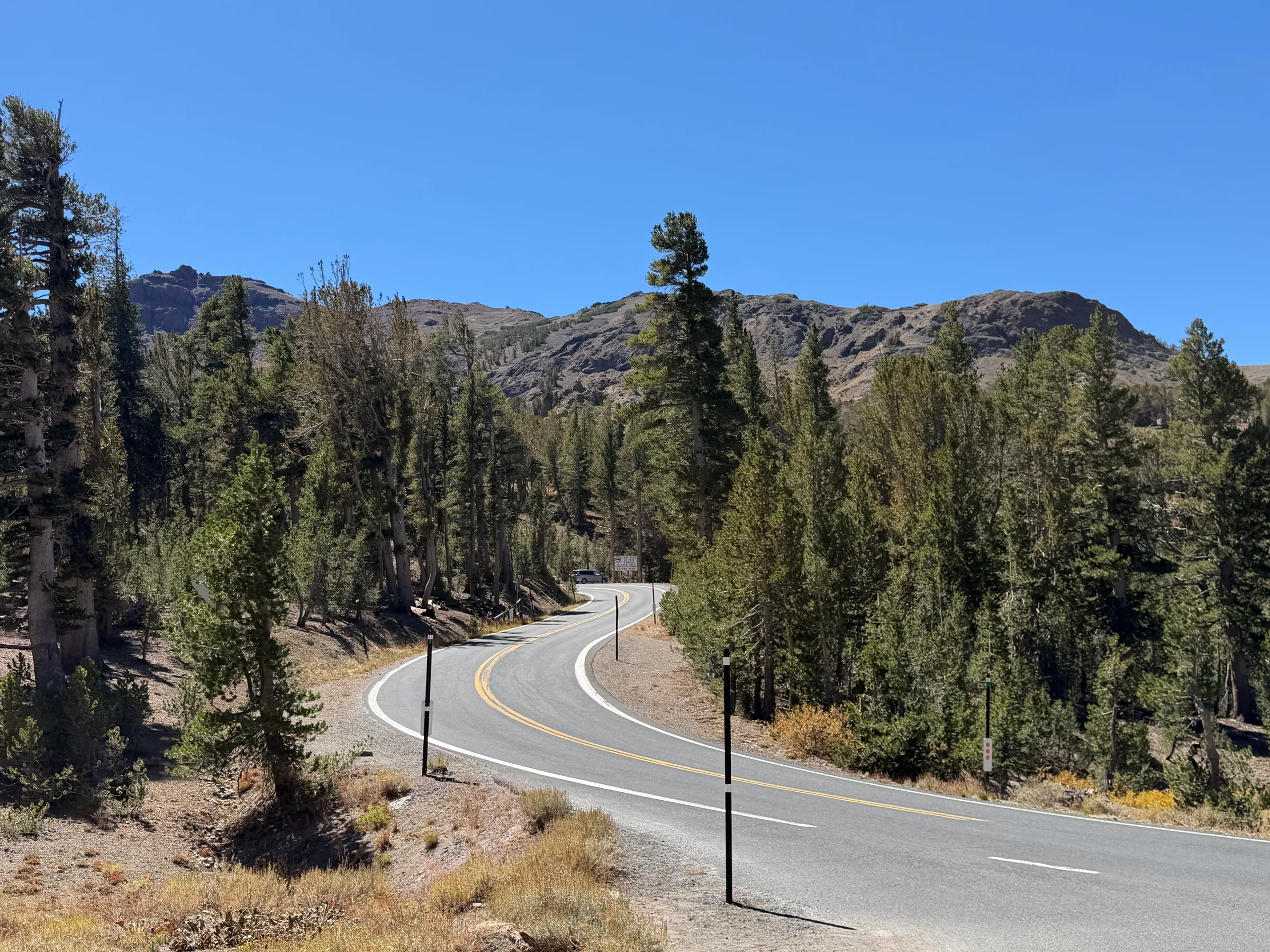 Sonora Pass 国家森林入口附近的公路